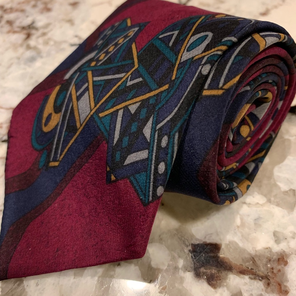 Cezani tie vintage imported silk made in USA